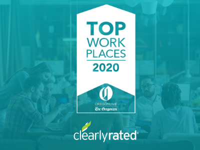 ClearlyRated Earns 2020 Top Workplaces Nod from the Oregonian (2 Years in a Row)